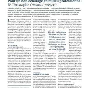 305_DOSSIER_Pour un bon éclairage en milieu professionnel Dr Christophe Orssaud prescrit…